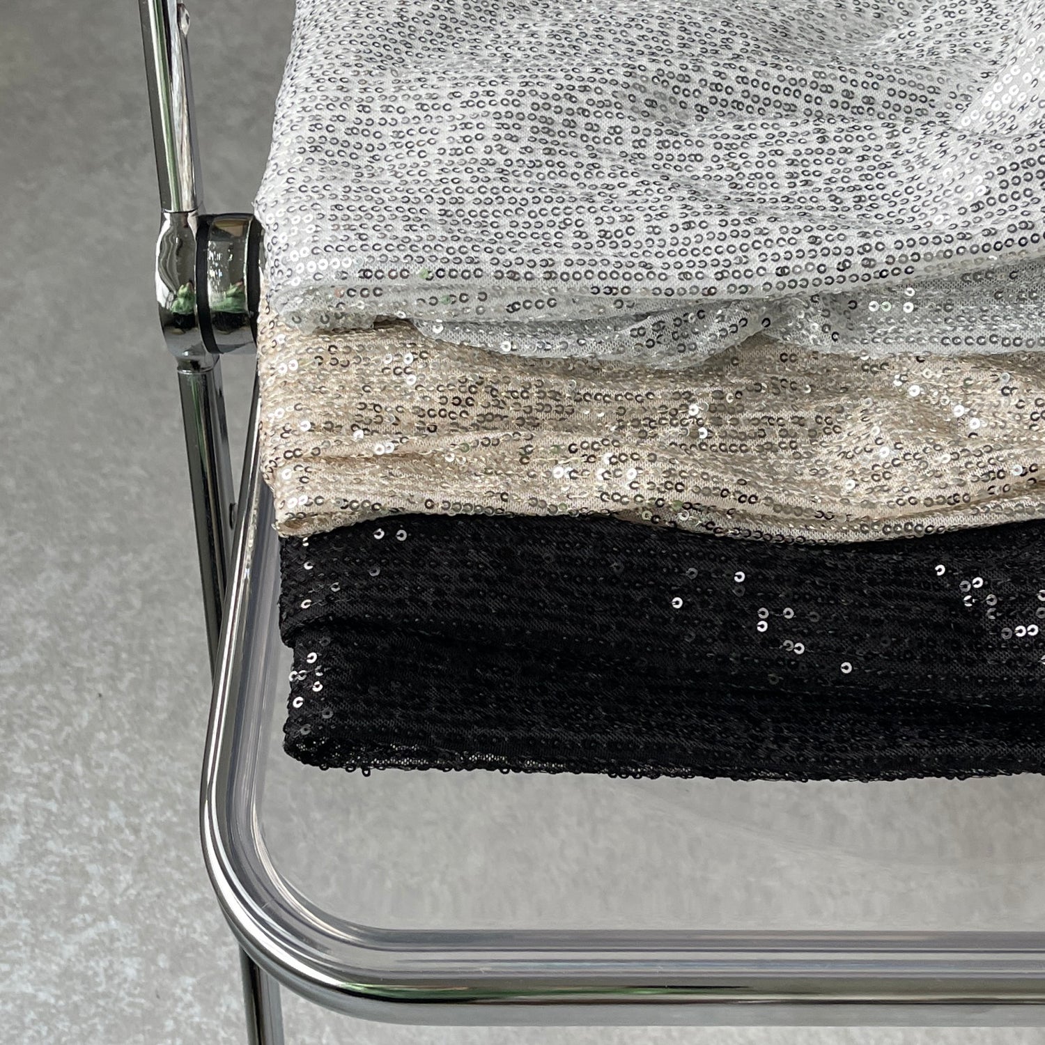 "GIRAGIRA" disco skirt / silver