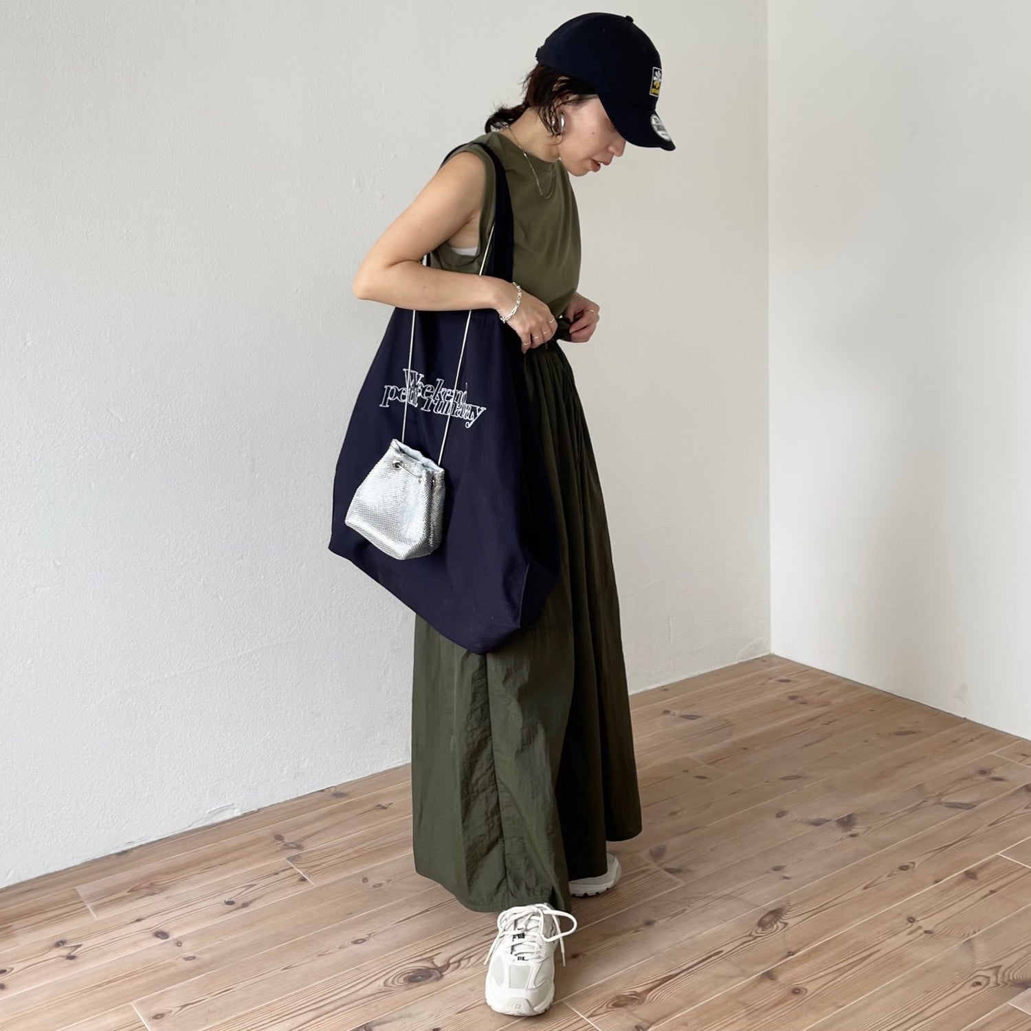 glitter disco mini bag / silver