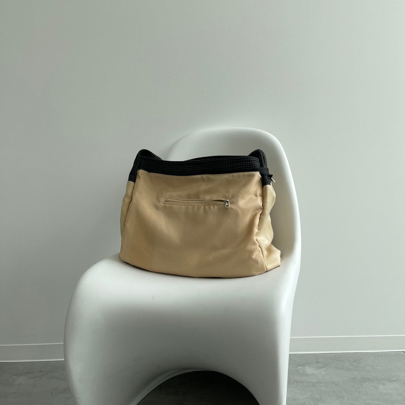 2way big check bag / black