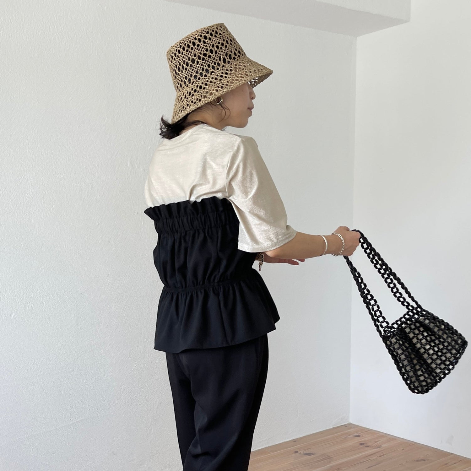 【SAMPLE】【2点SET】beads bag with pouch/ 4color