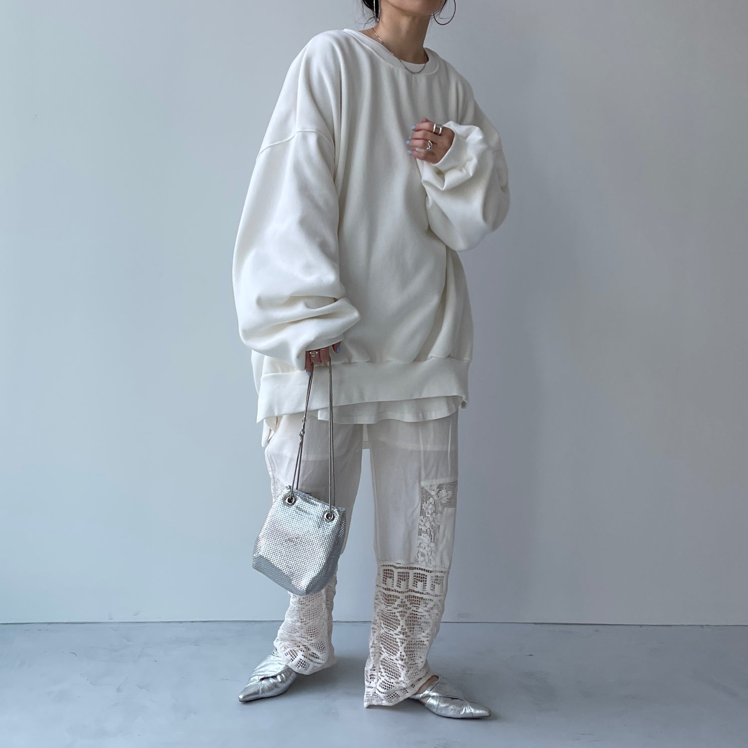 【SAMPLE】OSUMITSUKI sweat / white