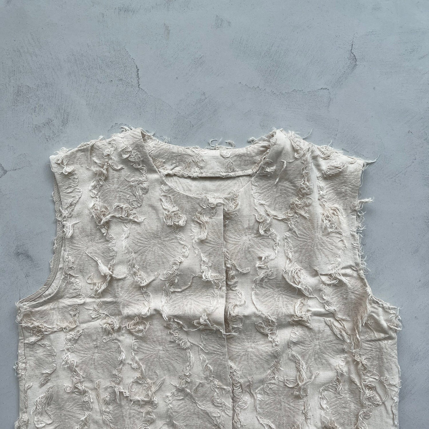 【SAMPLE】fringe vest / ivory