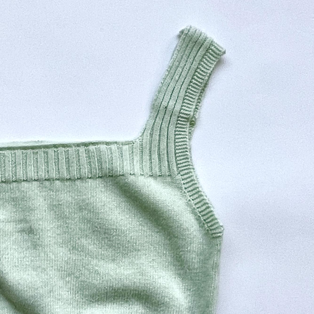 【SAMPLE】knit bustier / green