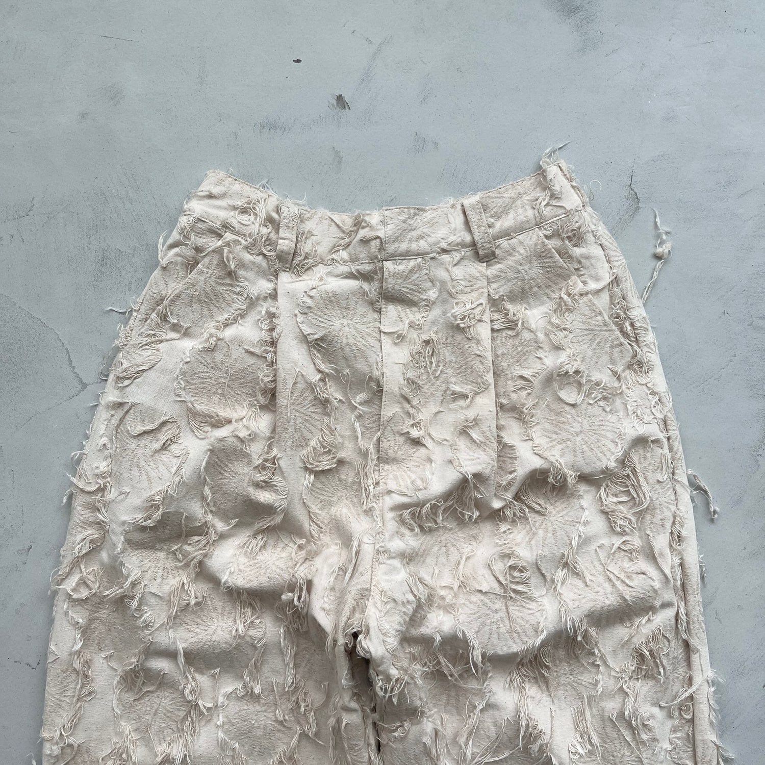 【SAMPLE】fringe pants / ivory