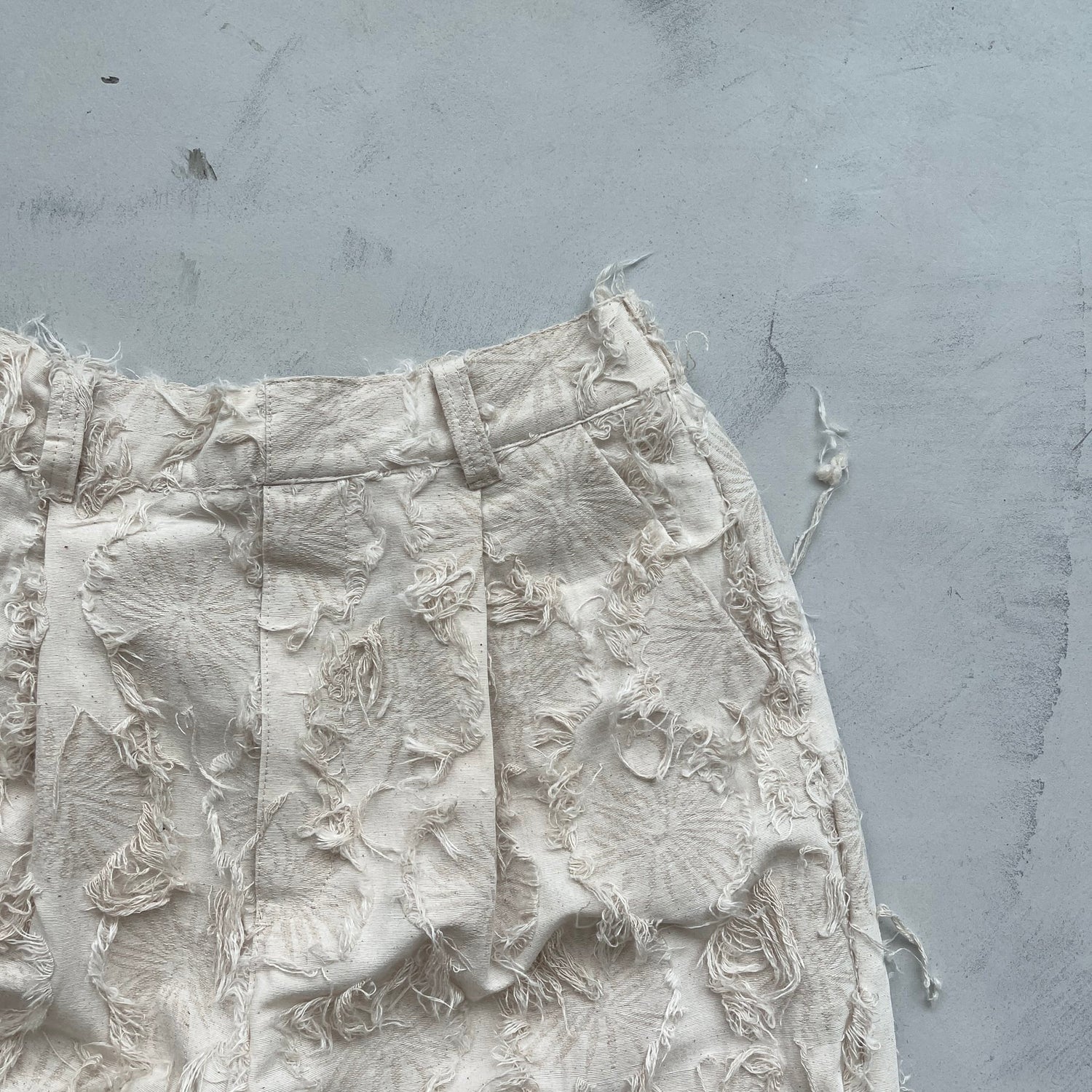 【SAMPLE】fringe pants / ivory