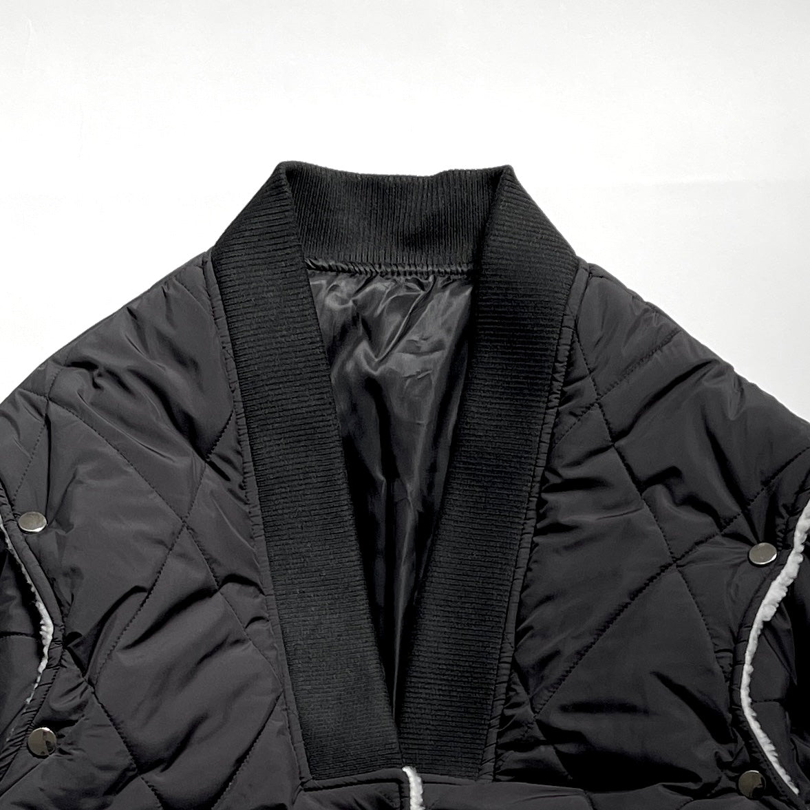 【SAMPLE】2way short quilting coat / black