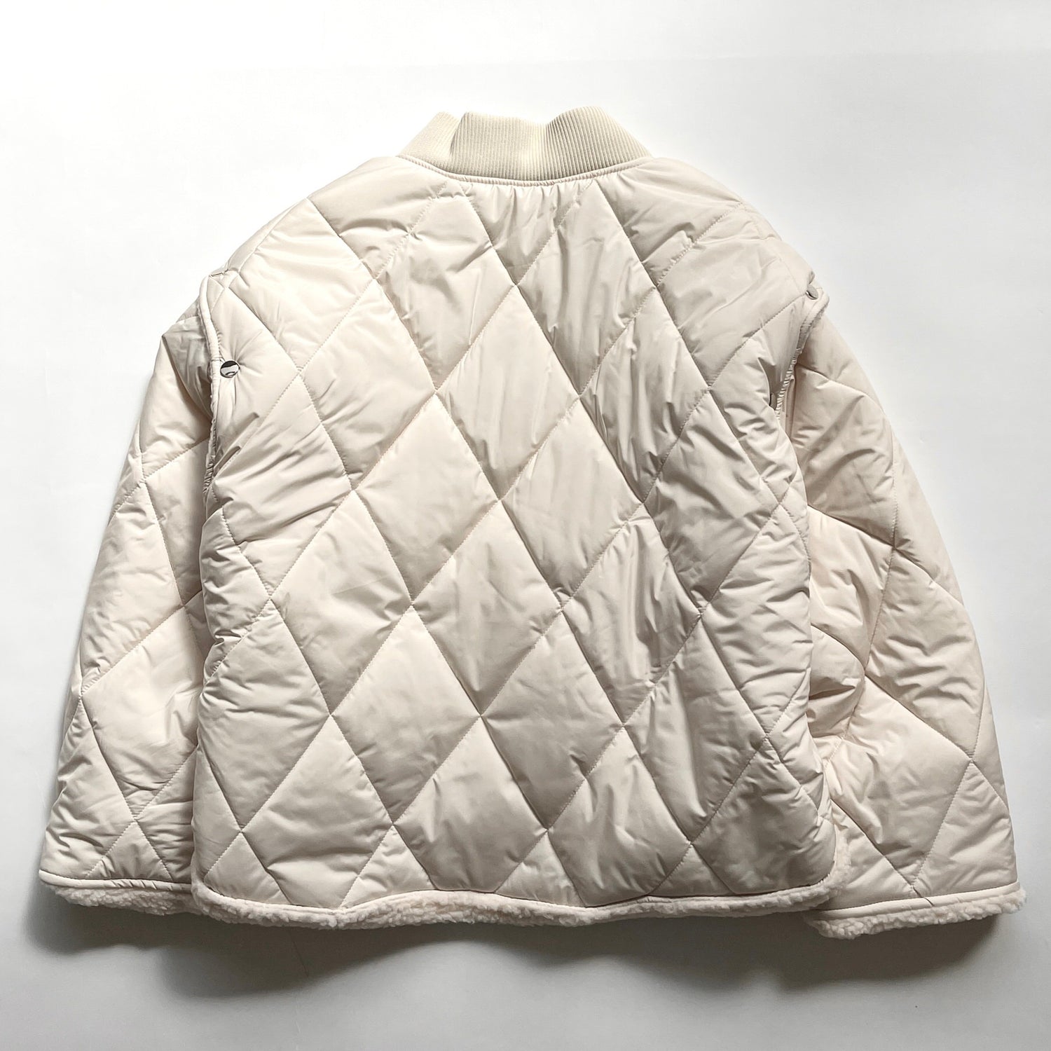 【SAMPLE】2way short quilting coat / white