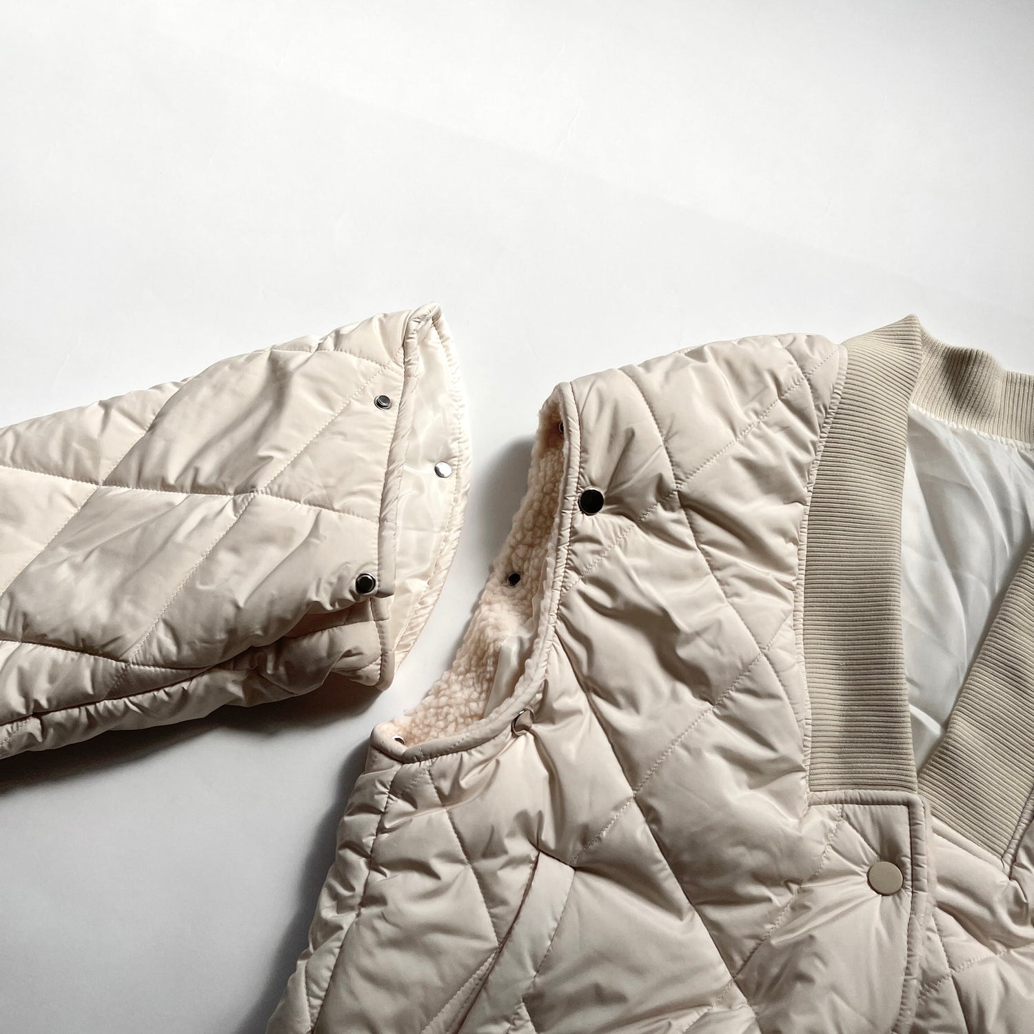 【SAMPLE】2way short quilting coat / white