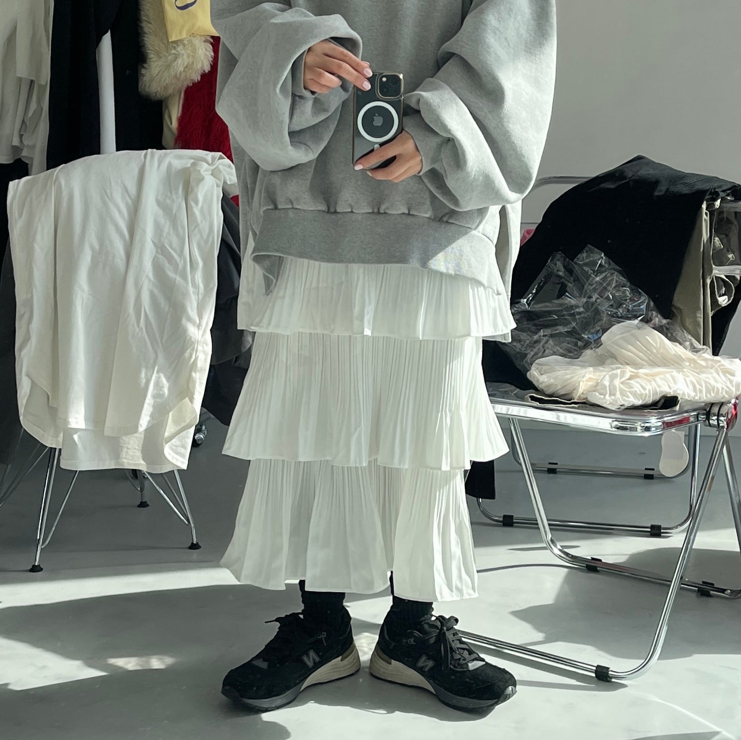 flamenco skirt / ivory