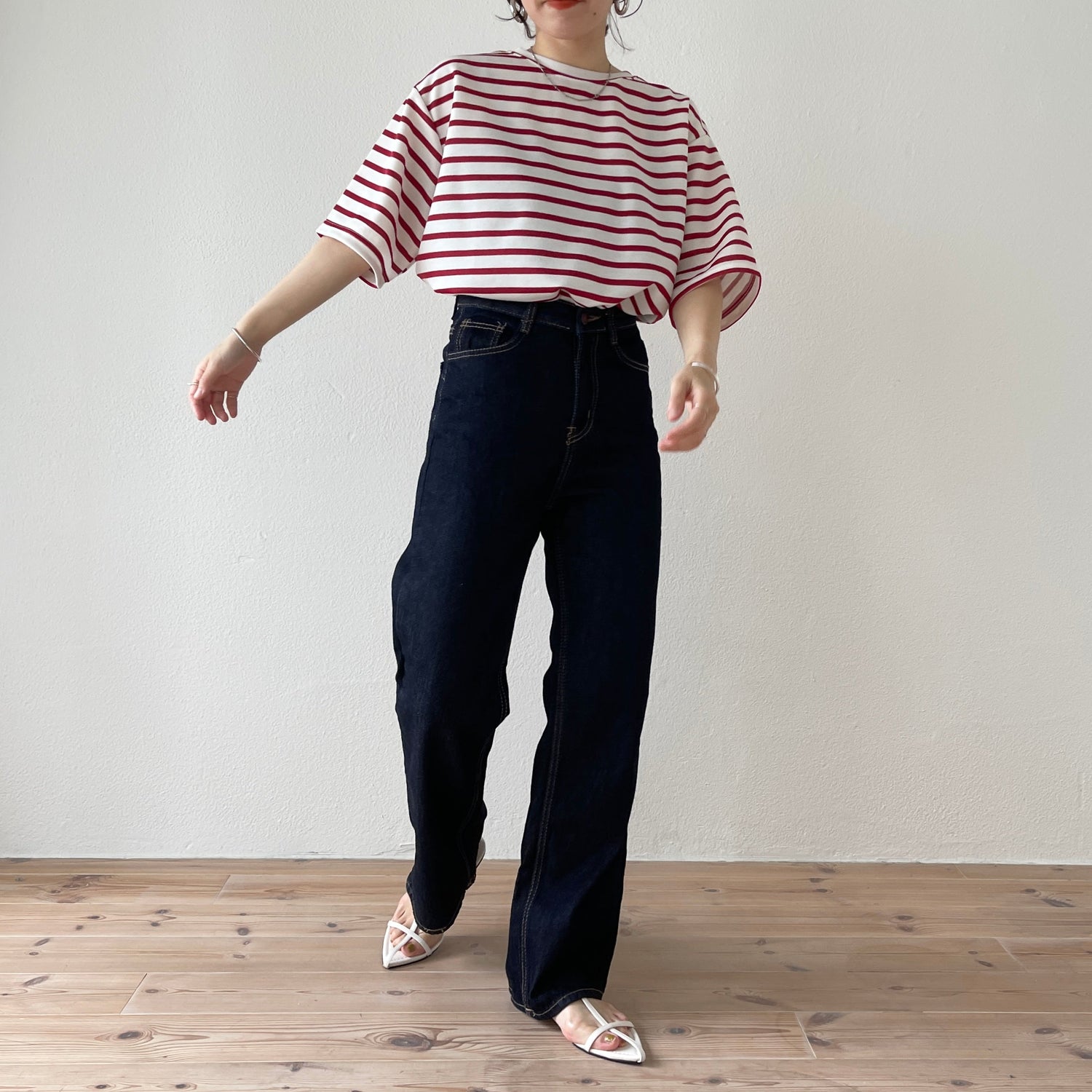 【SAMPLE】daily vitamin border tee / red