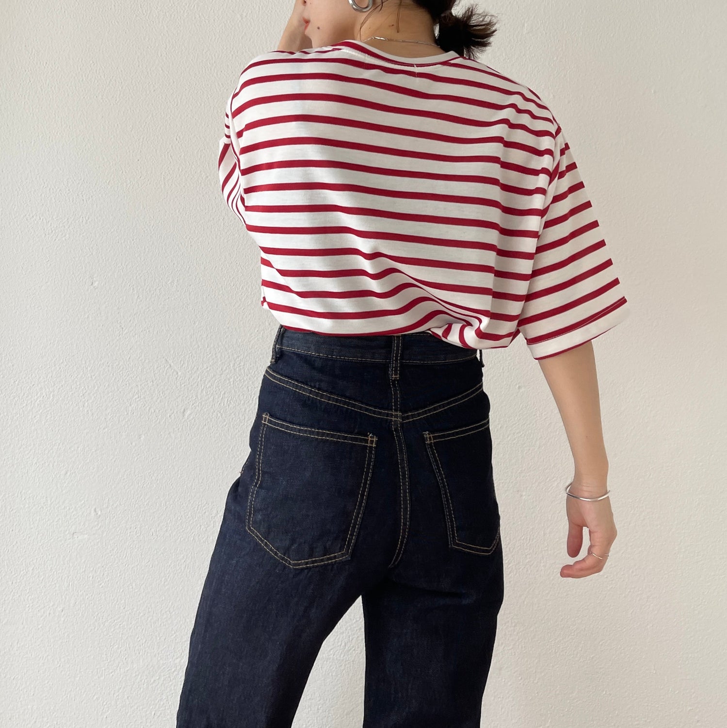 【SAMPLE】daily vitamin border tee / red