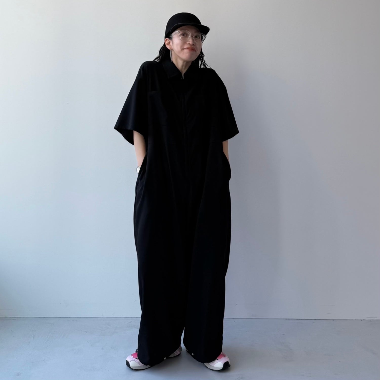 smooth wool cap / black