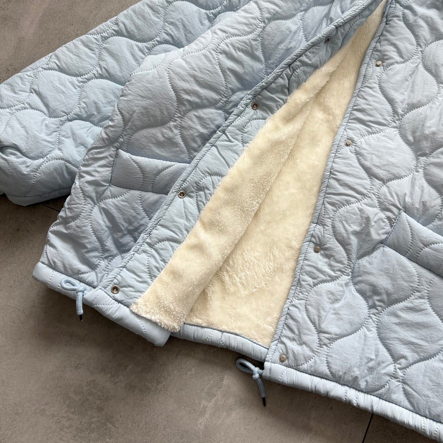 WATA AME quilting jacket / sky blue