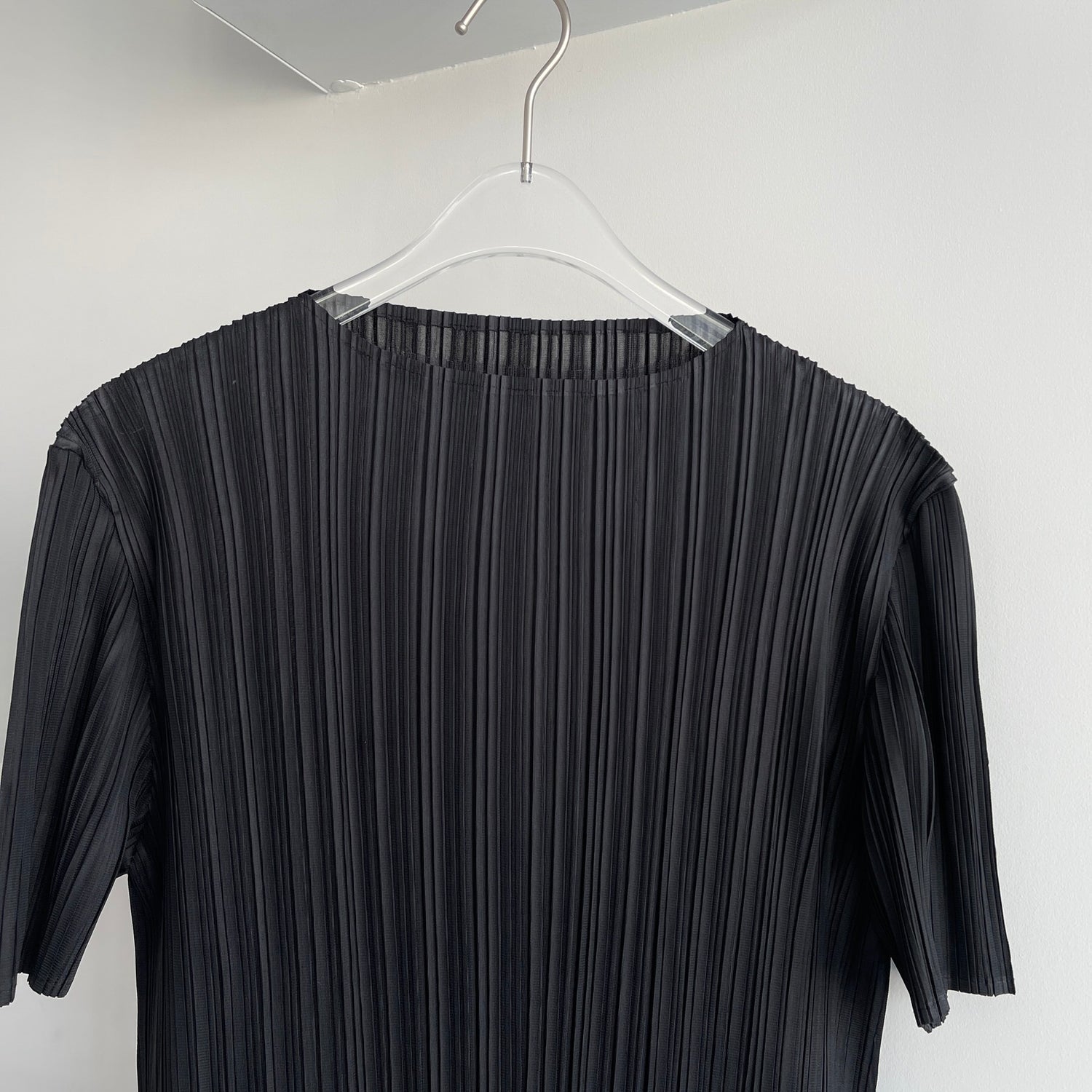 【SAMPLE】pleats sheer one piece / black