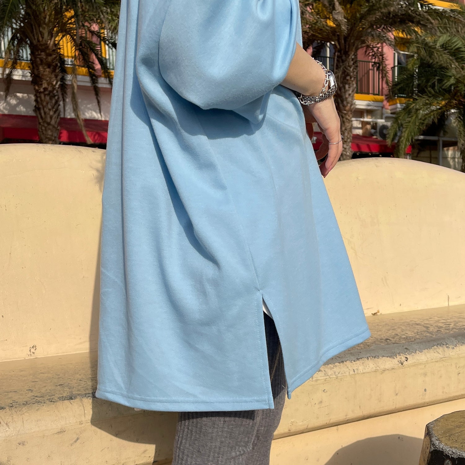 super loose light sweatee / sky blue