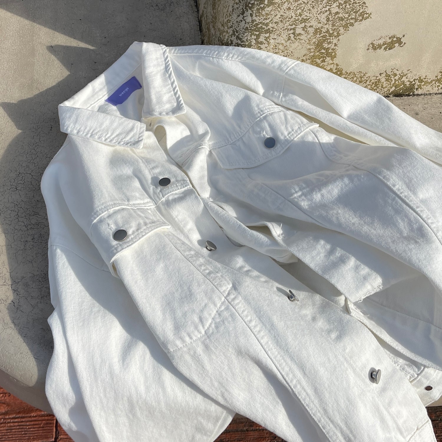 perfect silhouette buddy denim jacket / ivory