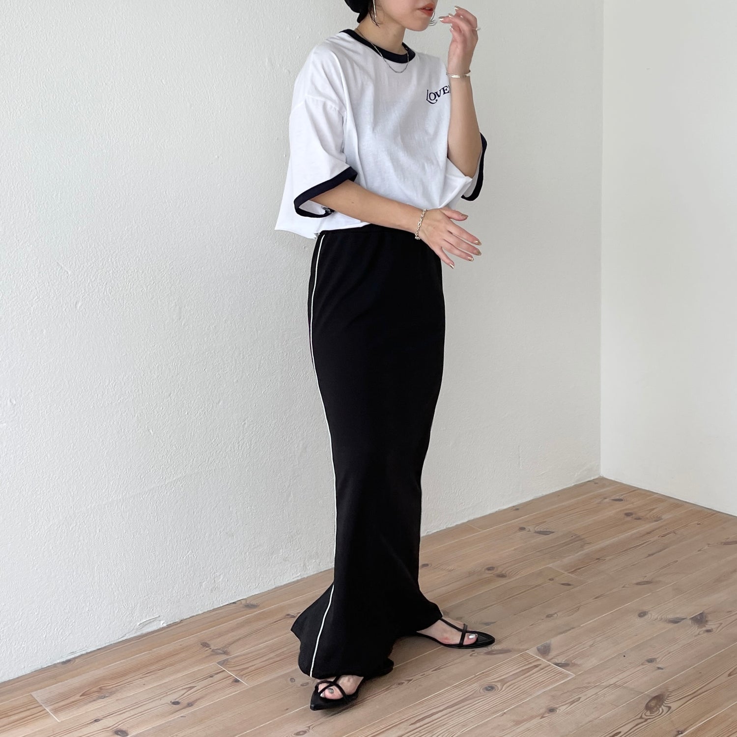 " LOVER " tee / ivory