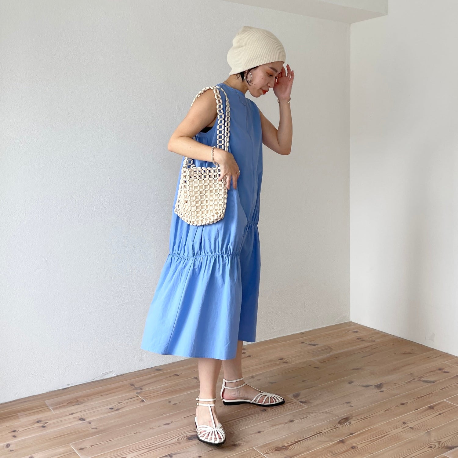 【SAMPLE】many many gather one piece / sky blue
