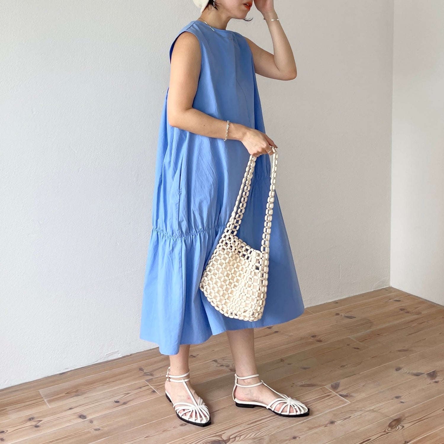 【SAMPLE】【2点SET】beads bag with pouch/ 4color