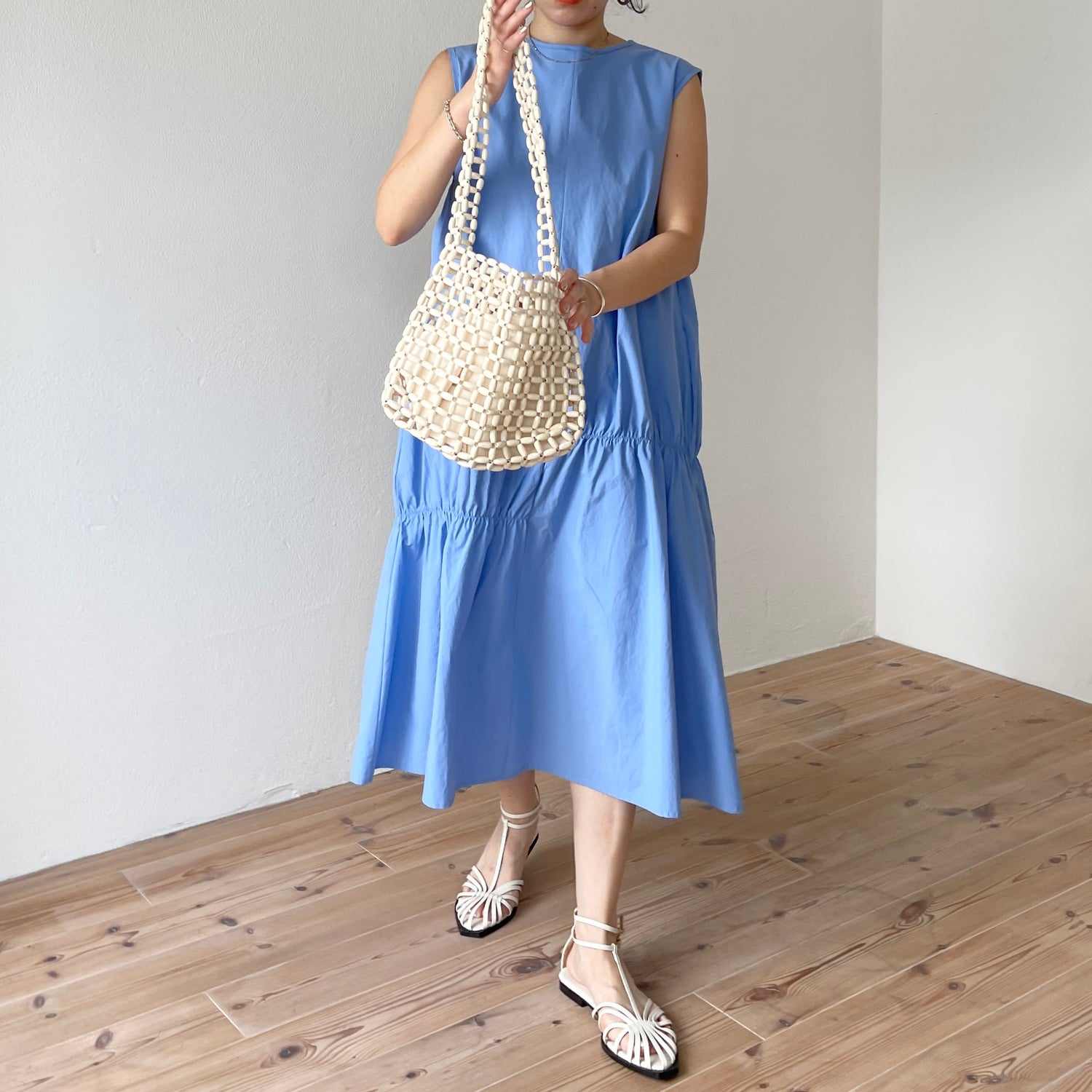 【SAMPLE】【2点SET】beads bag with pouch/ 4color
