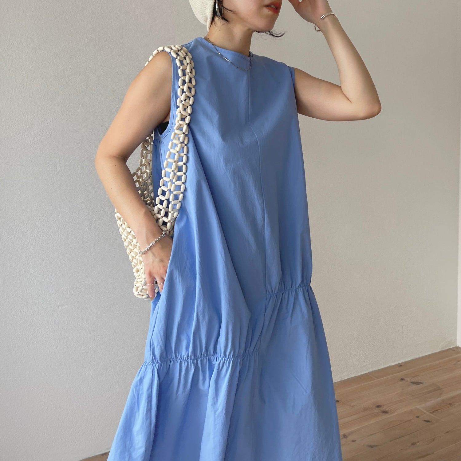 【SAMPLE】many many gather one piece / sky blue
