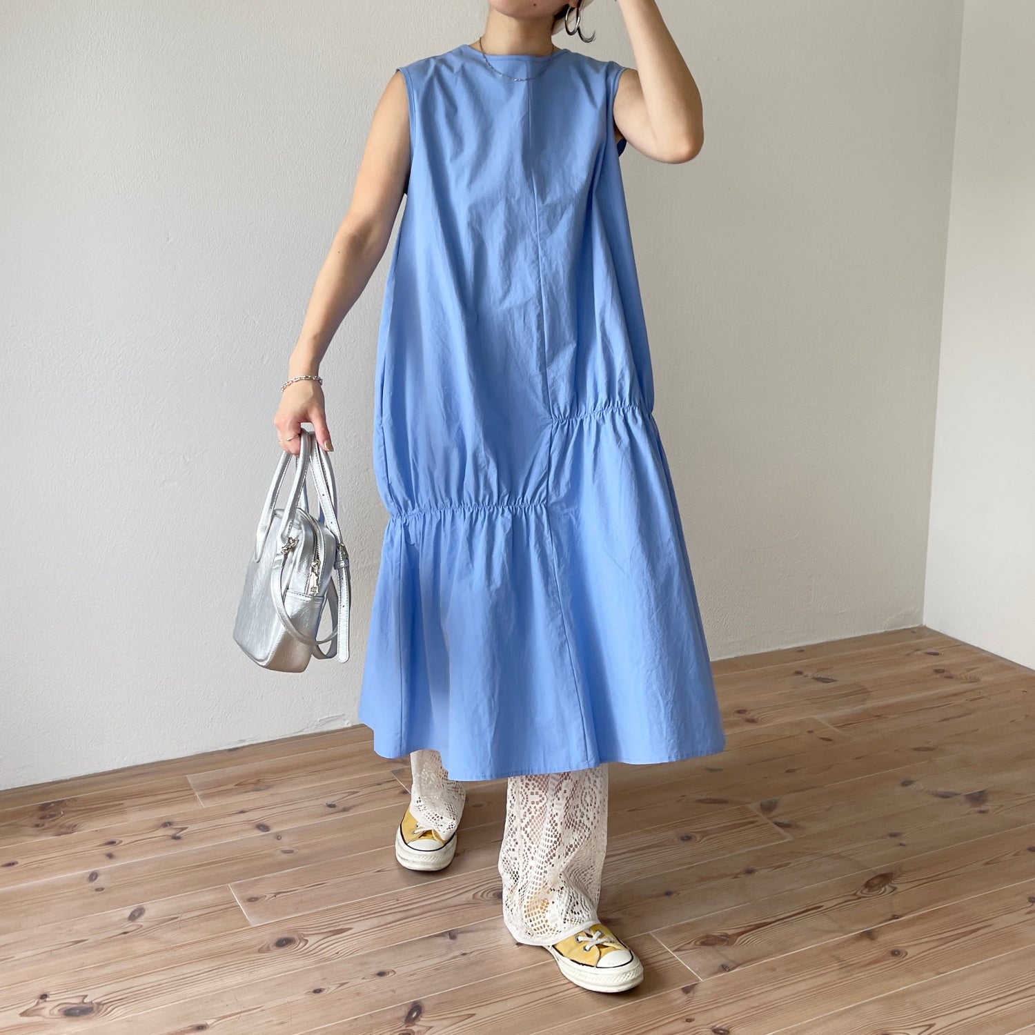 【SAMPLE】many many gather one piece / sky blue