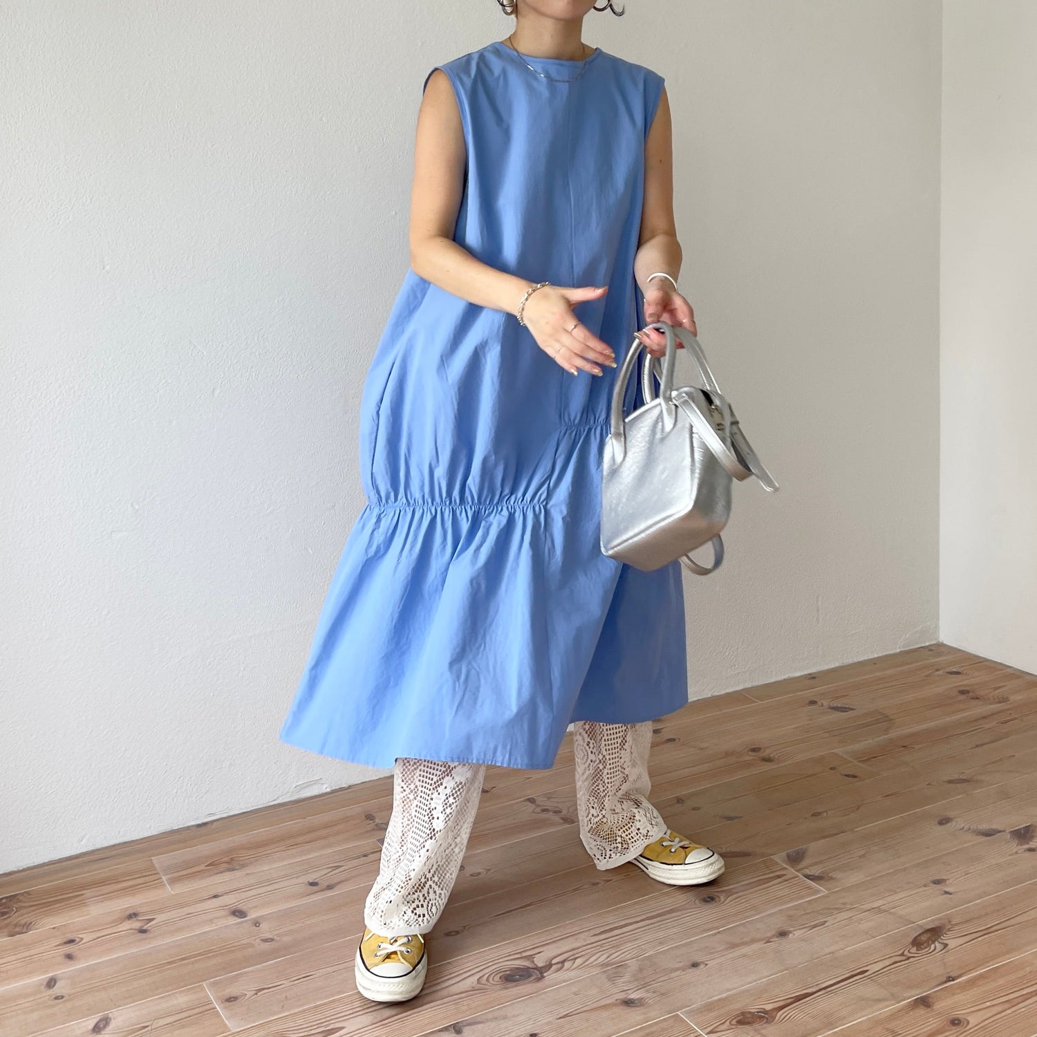 【SAMPLE】many many gather one piece / sky blue