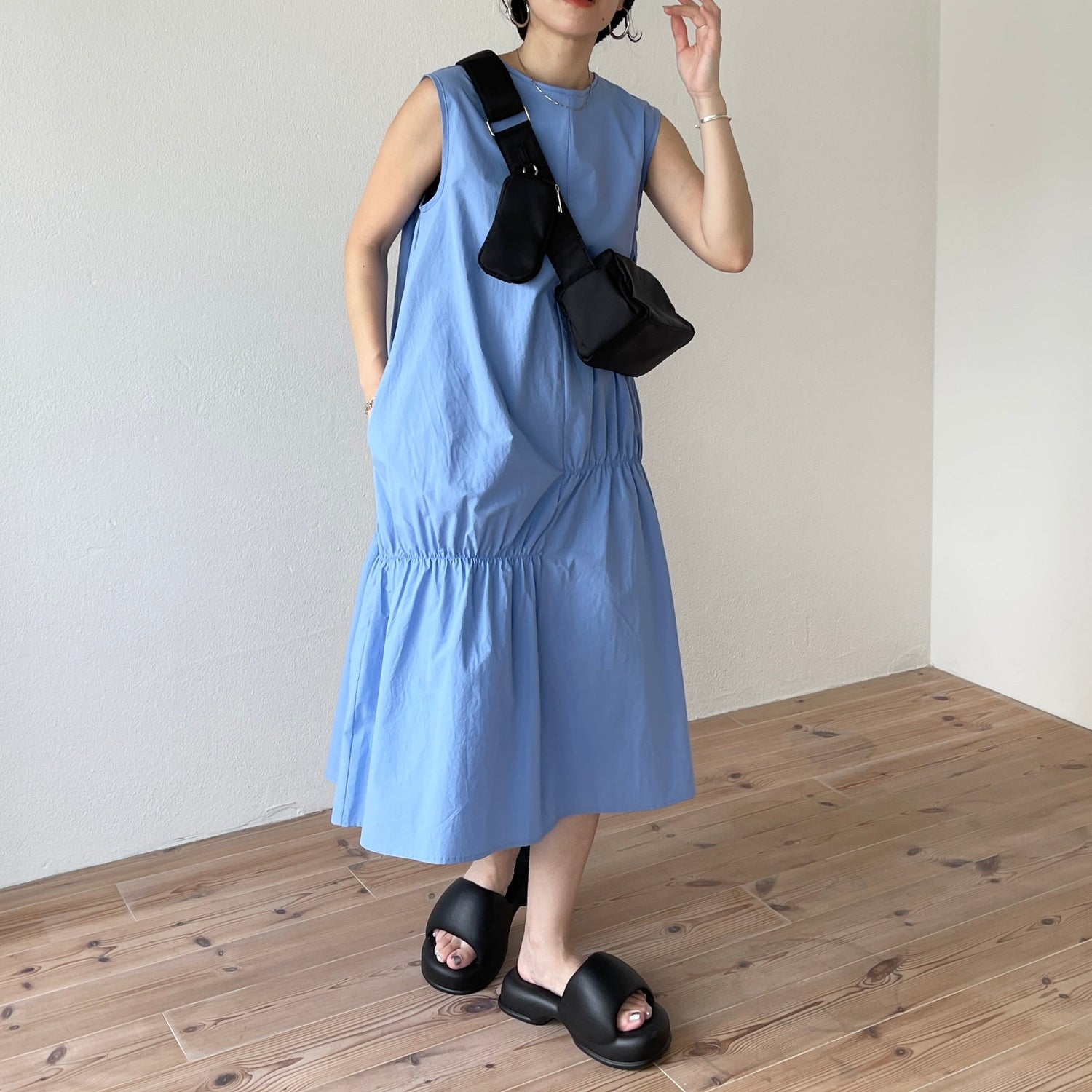 【SAMPLE】many many gather one piece / sky blue