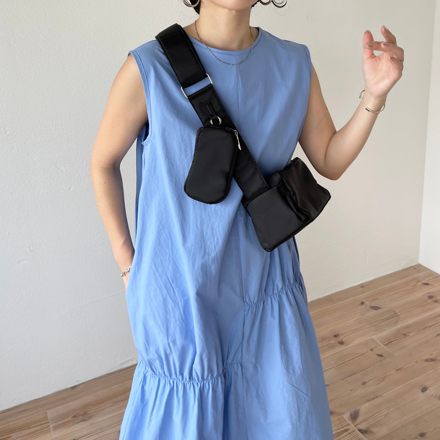 【SAMPLE】many many gather one piece / sky blue