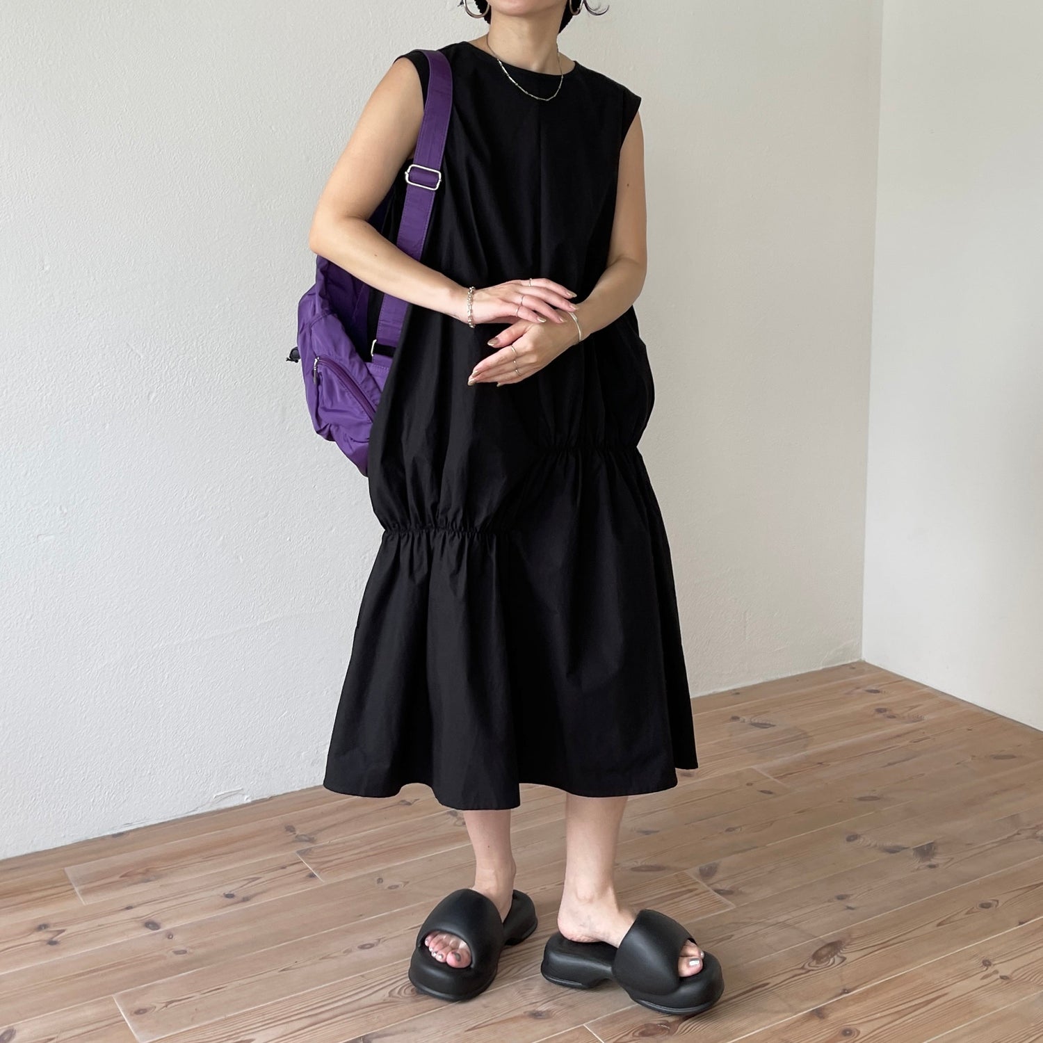 【SAMPLE】many many gather one piece / black