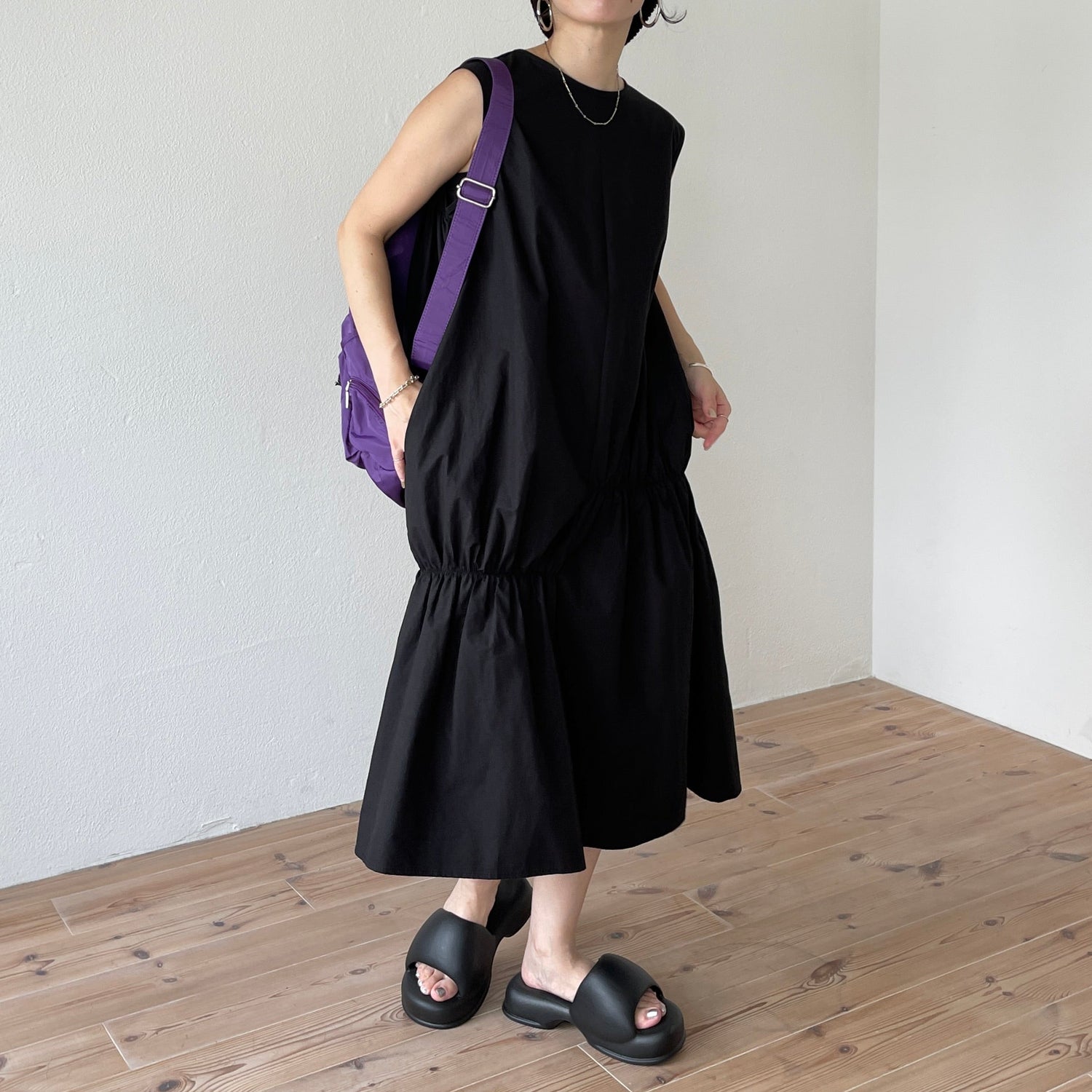 【SAMPLE】many many gather one piece / black