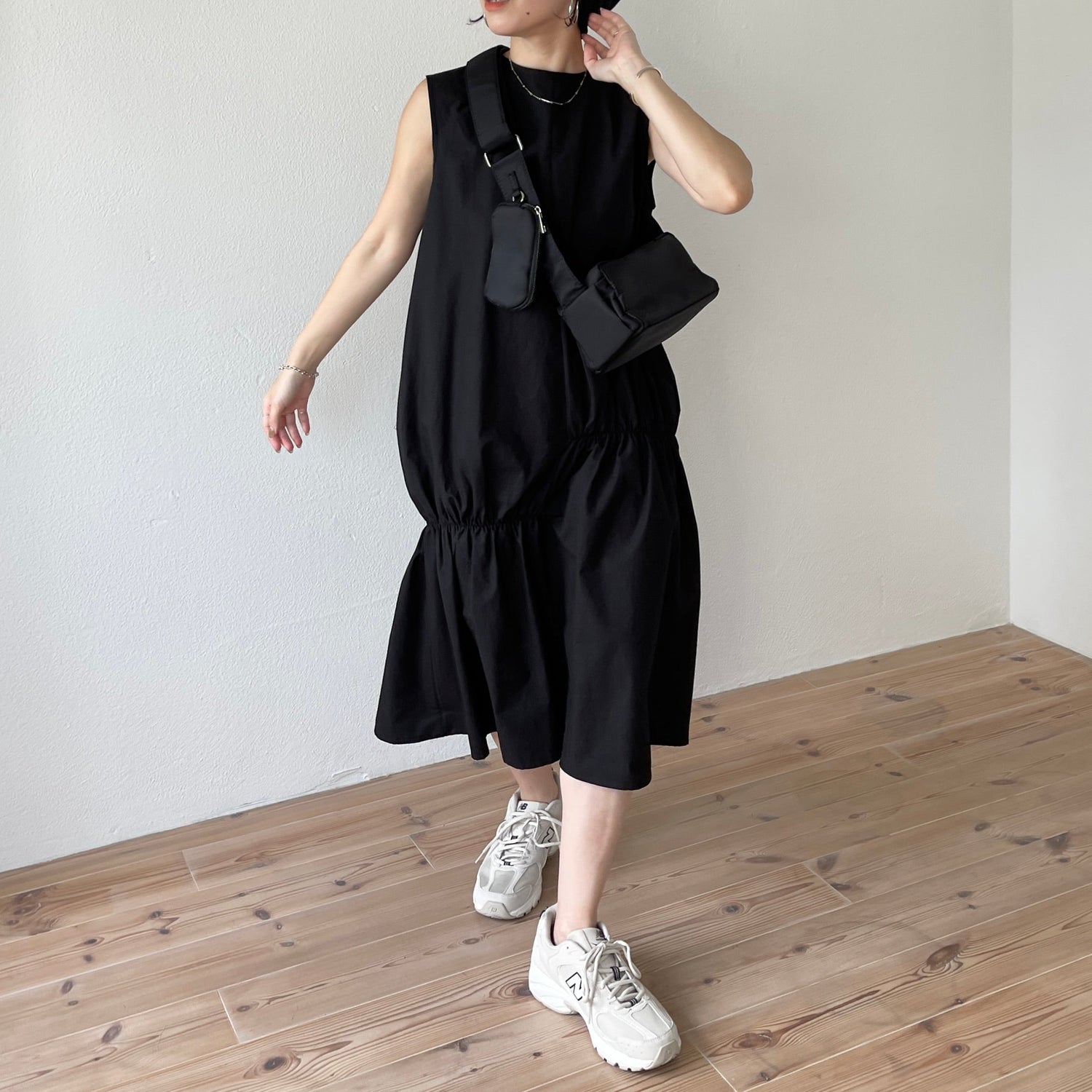 【SAMPLE】many many gather one piece / black