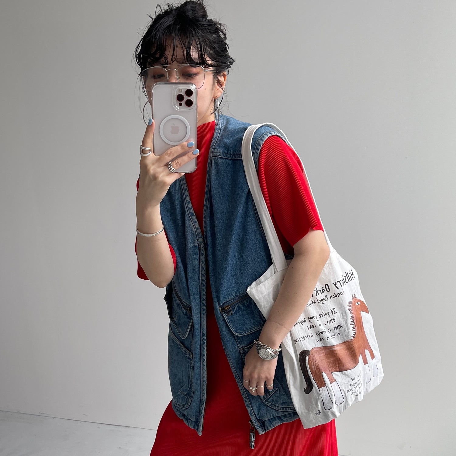 8 pockets BUDDY DENIM VEST / blue
