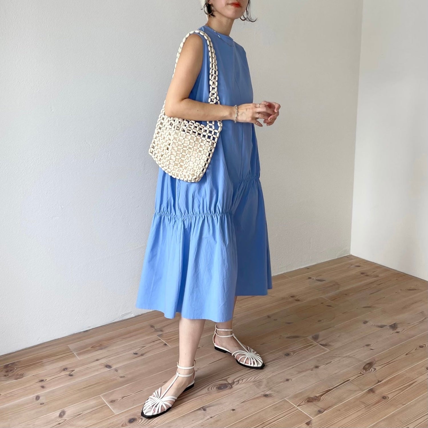 【SAMPLE】【2点SET】beads bag with pouch/ 4color