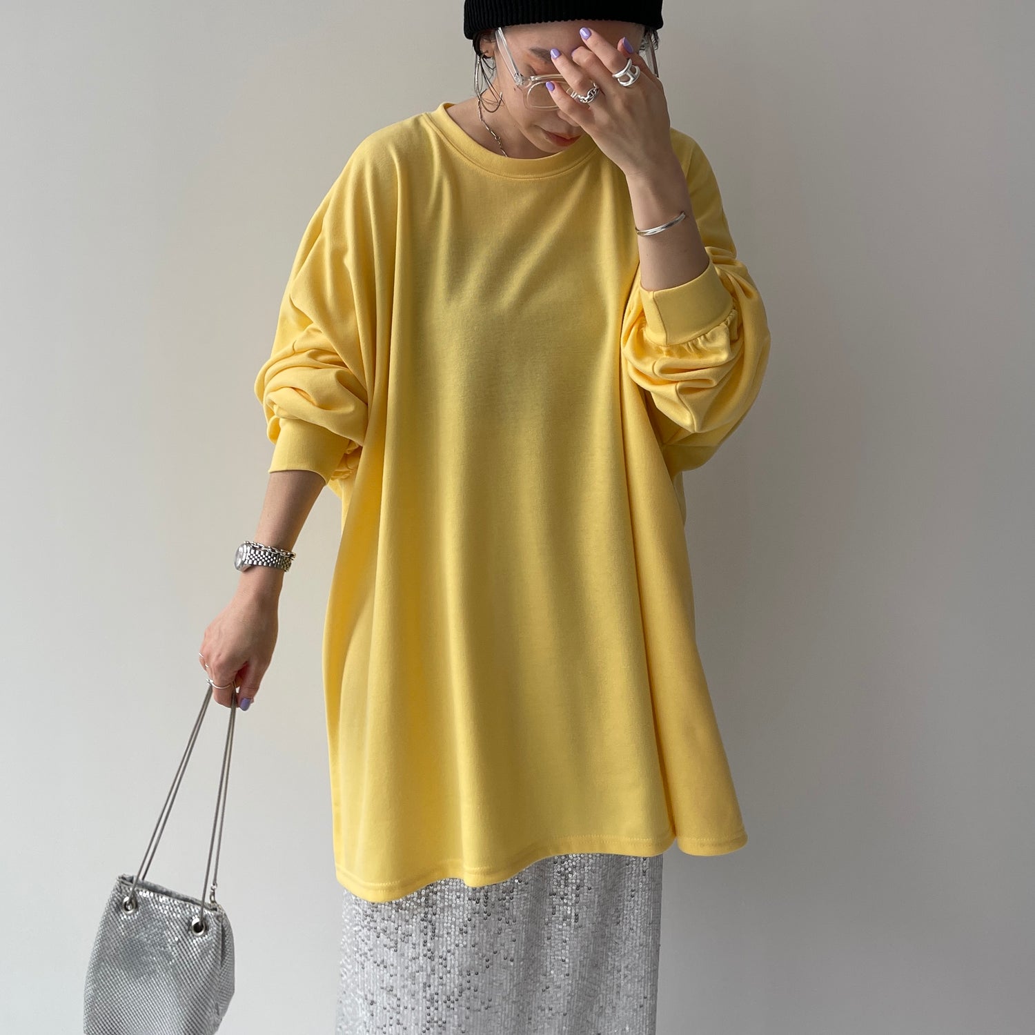 super loose light sweatee / light yellow