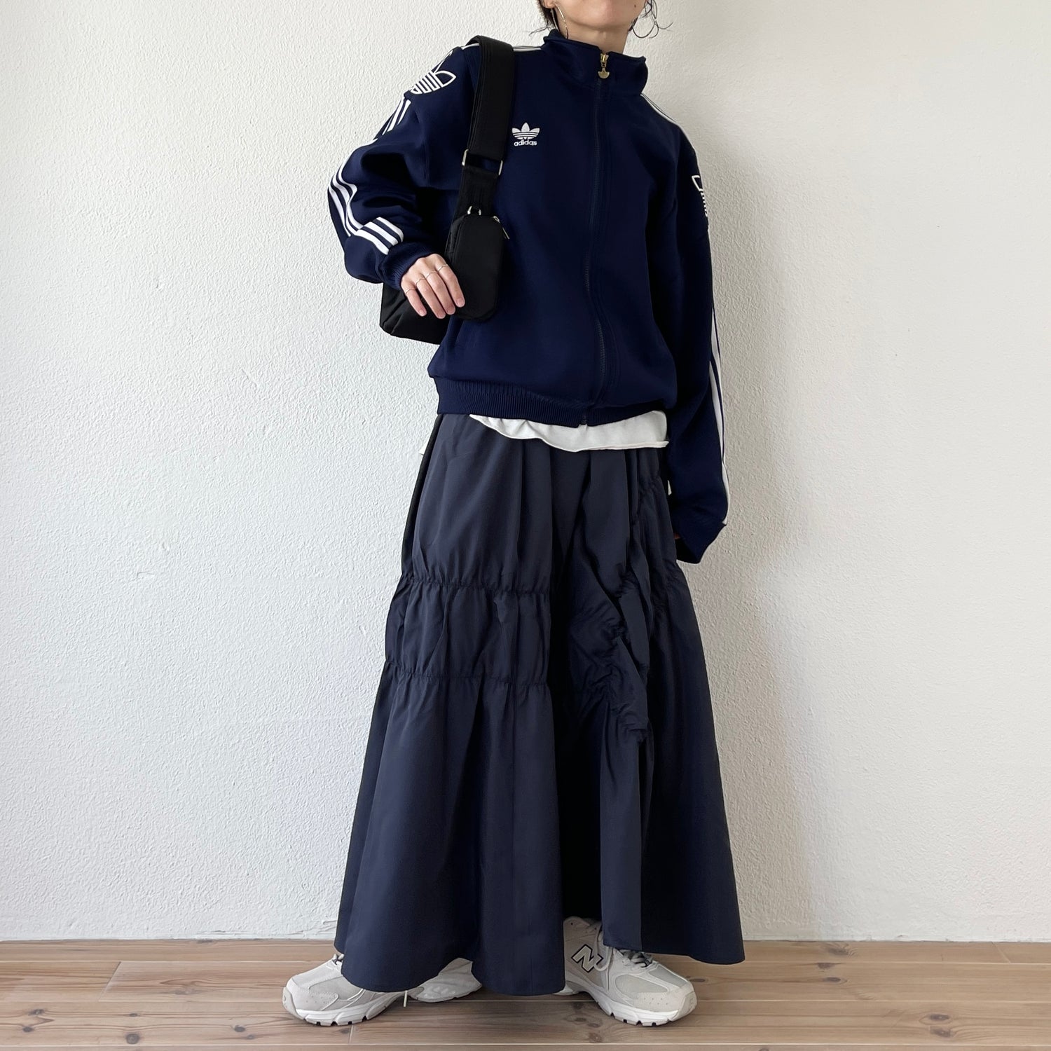 many many gather skirt / navy