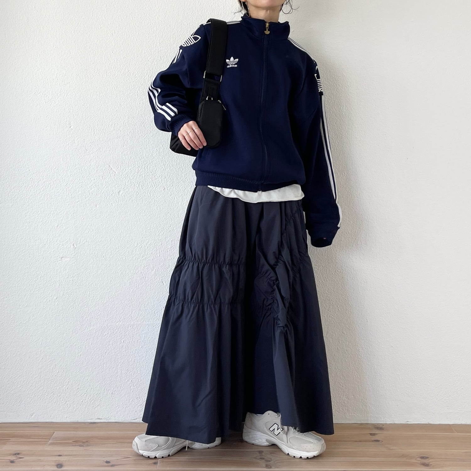 many many gather skirt / navy