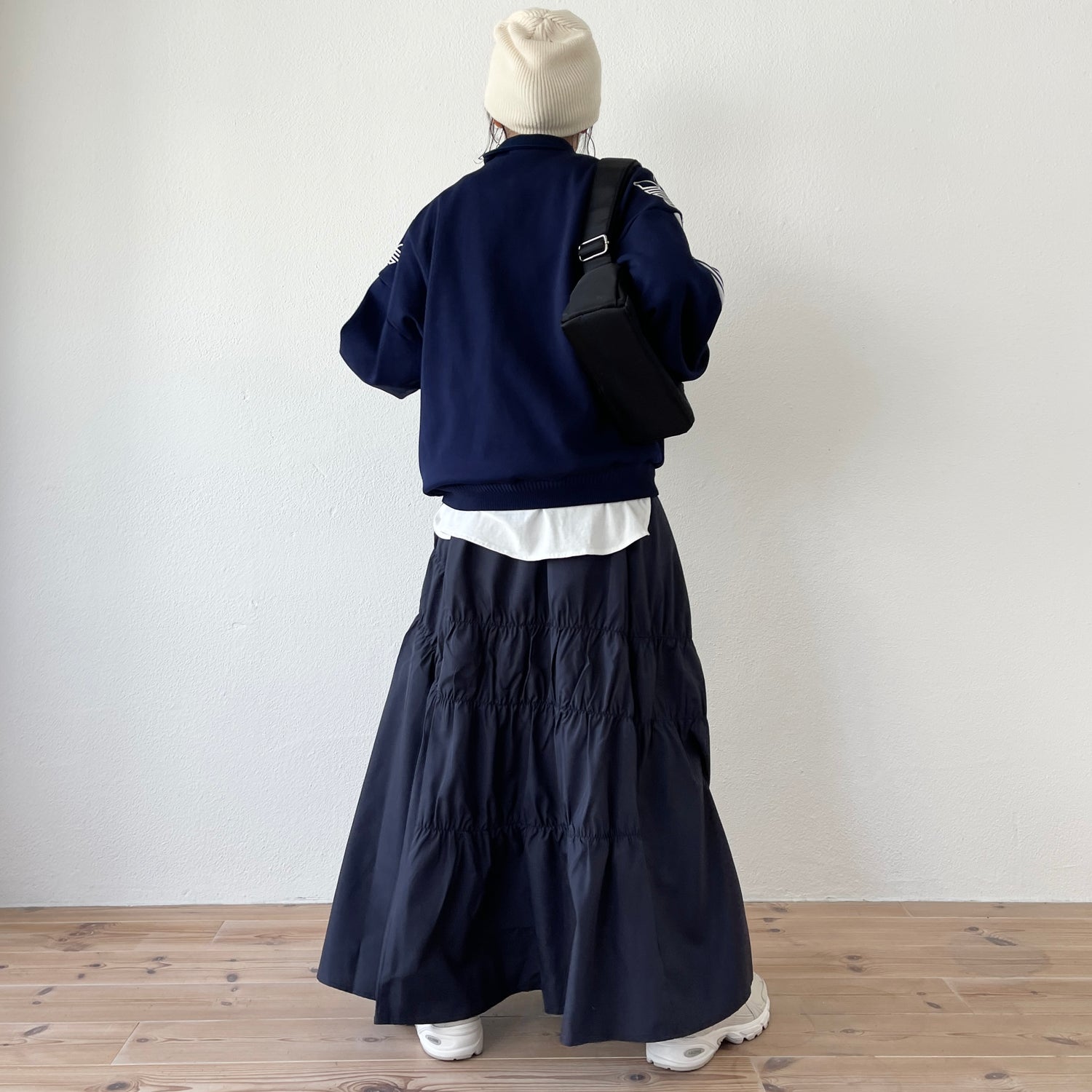 many many gather skirt / navy