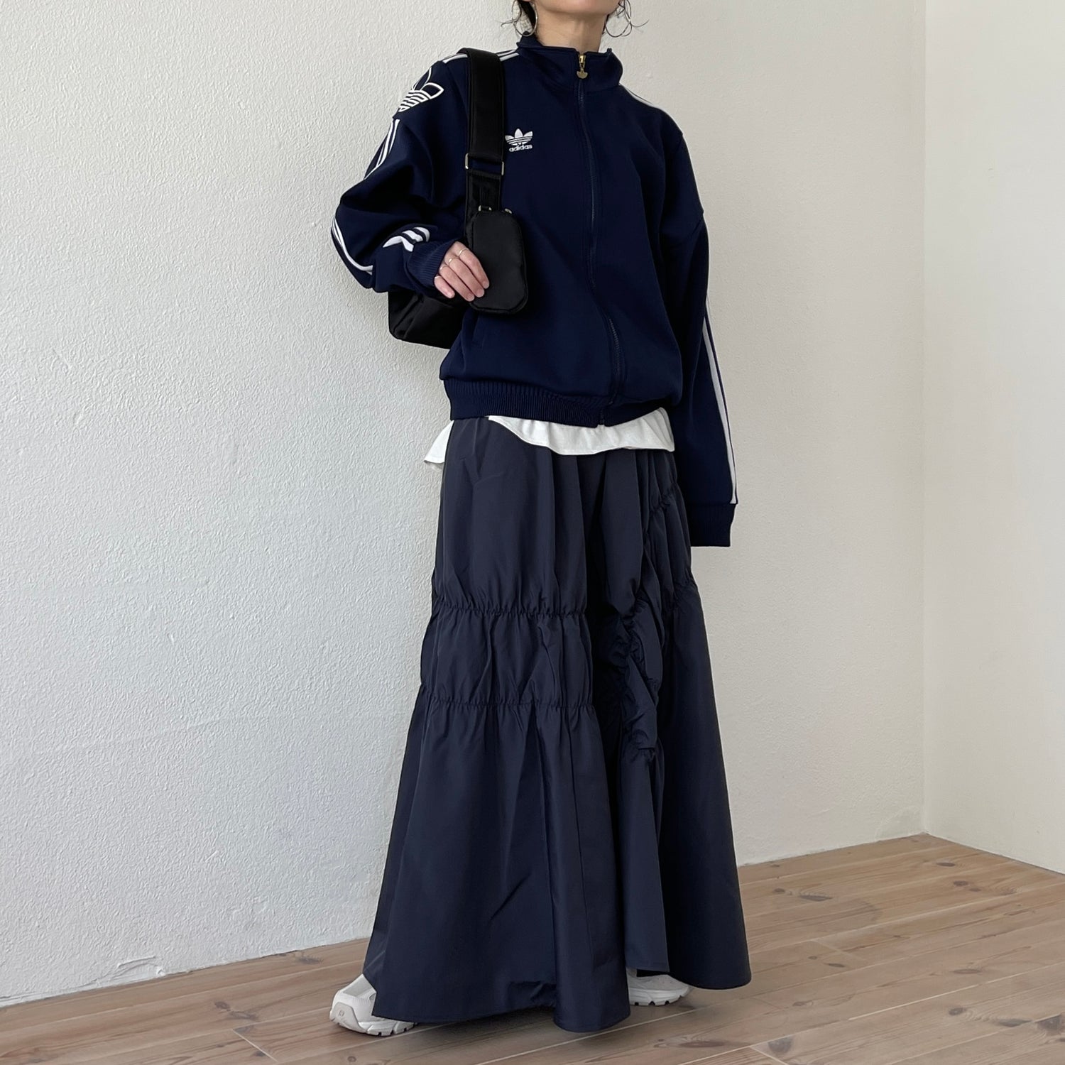 many many gather skirt / navy