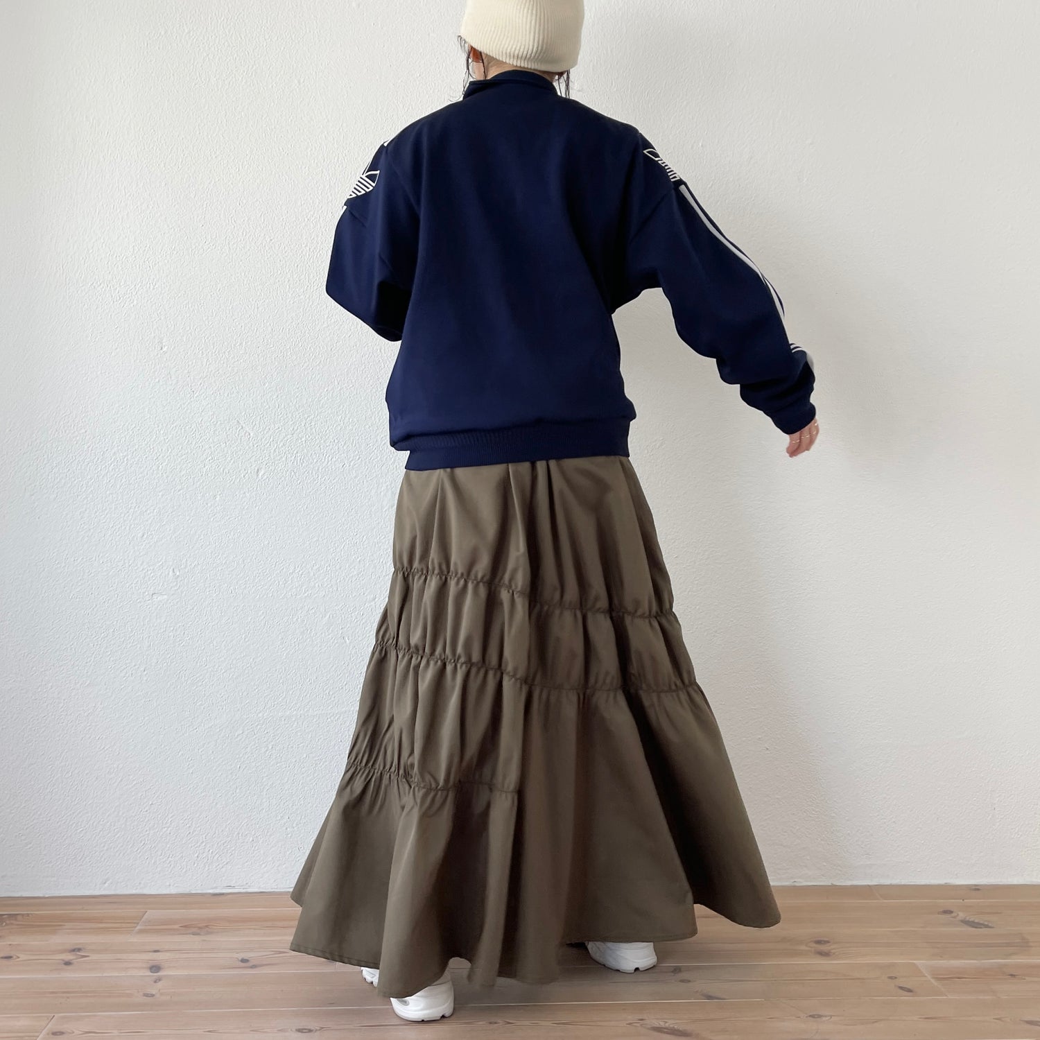 many many gather skirt / brown