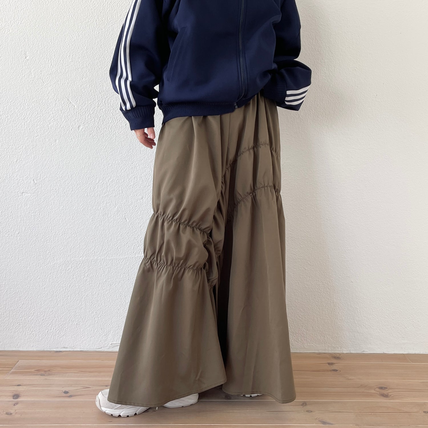 many many gather skirt / brown