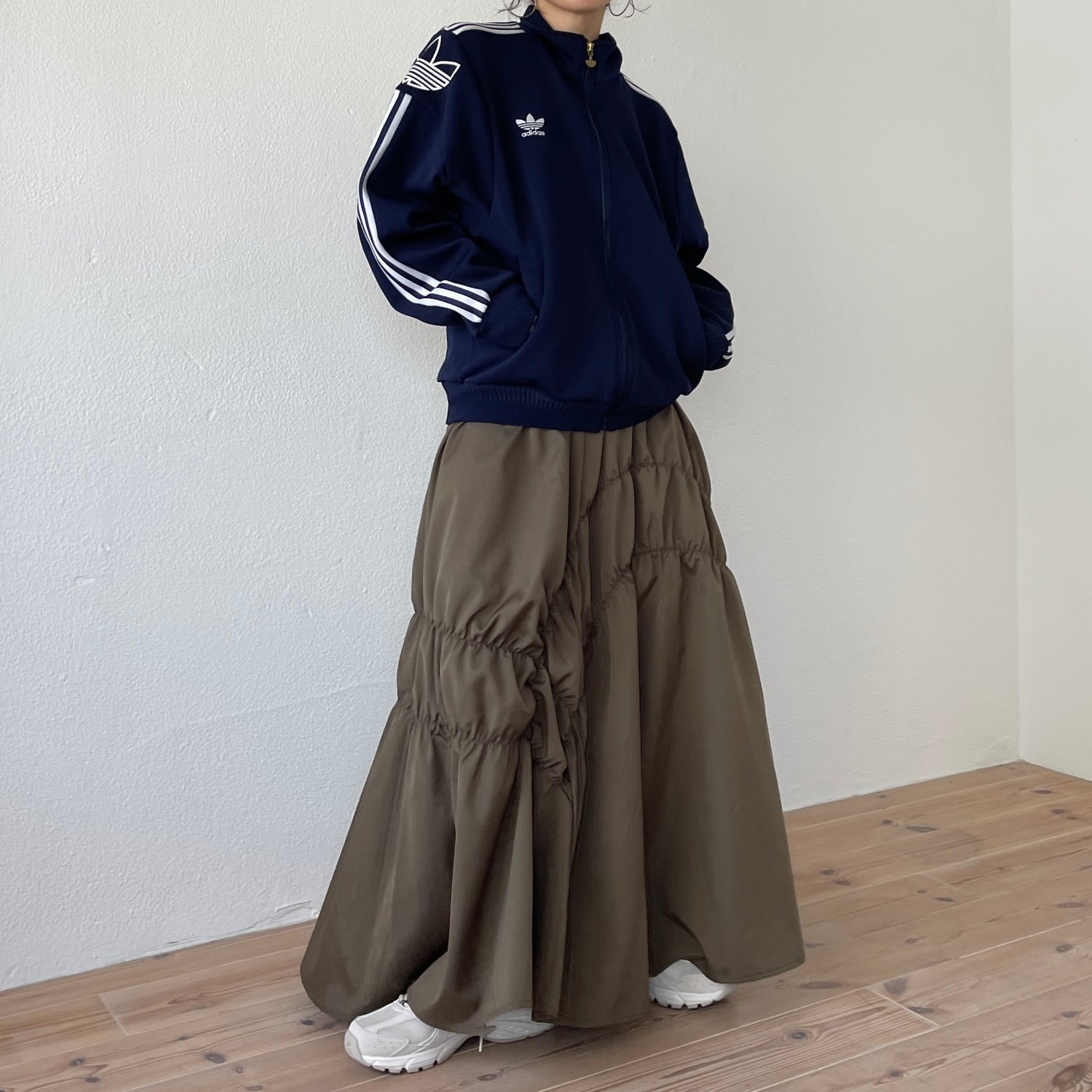 many many gather skirt / brown