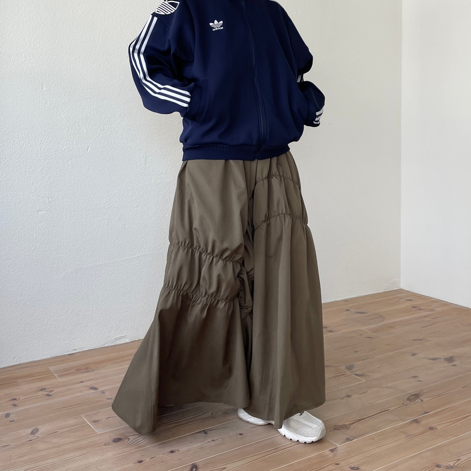 many many gather skirt / brown