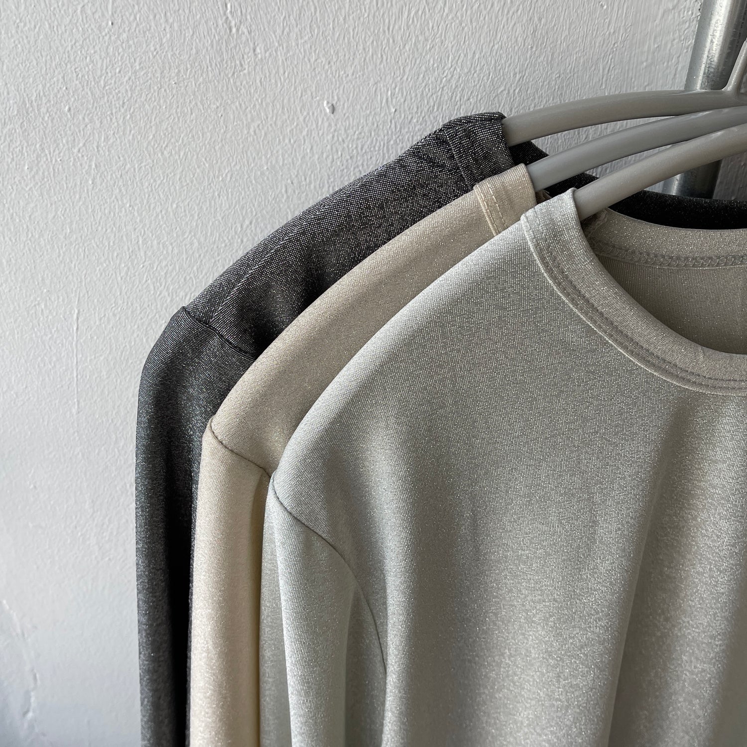 glitter disco long tee / black
