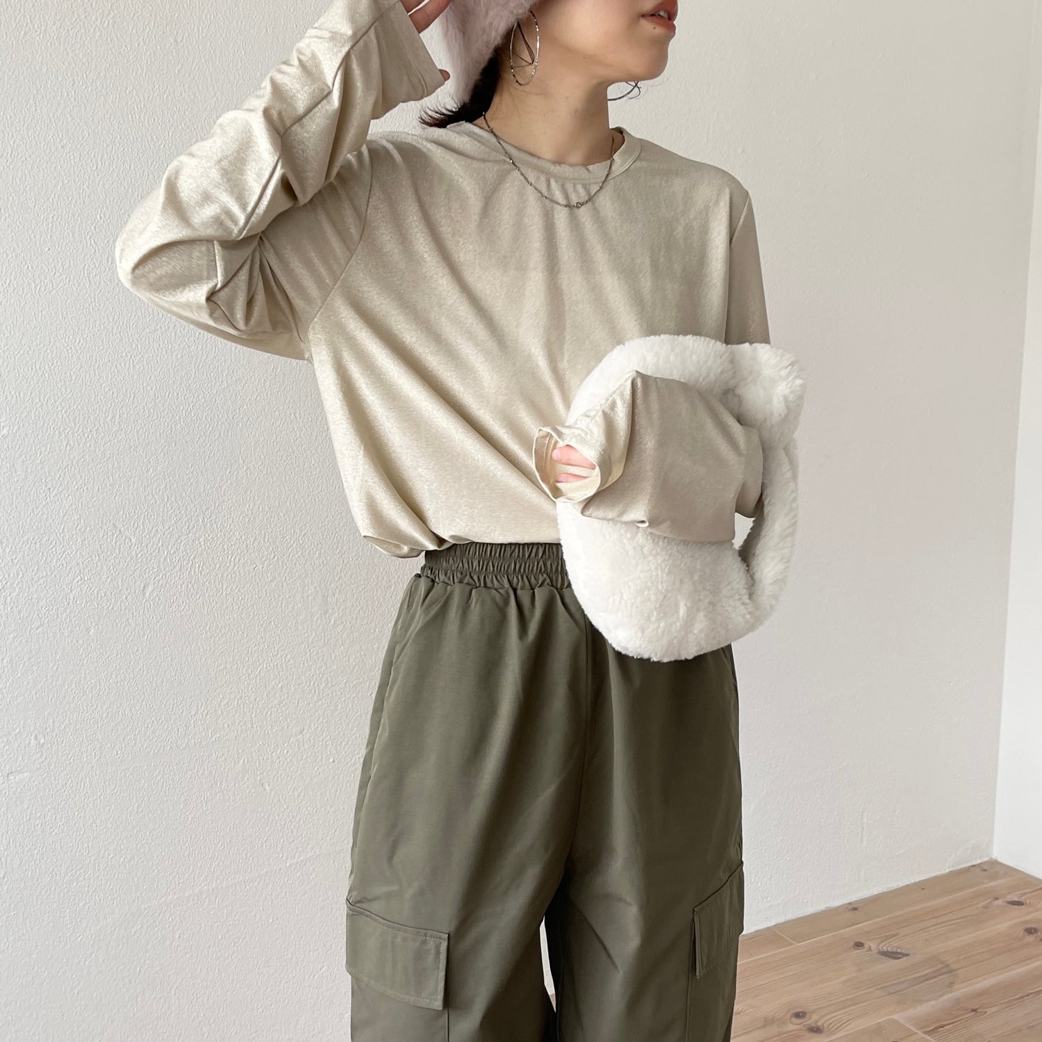 glitter disco long tee / gold