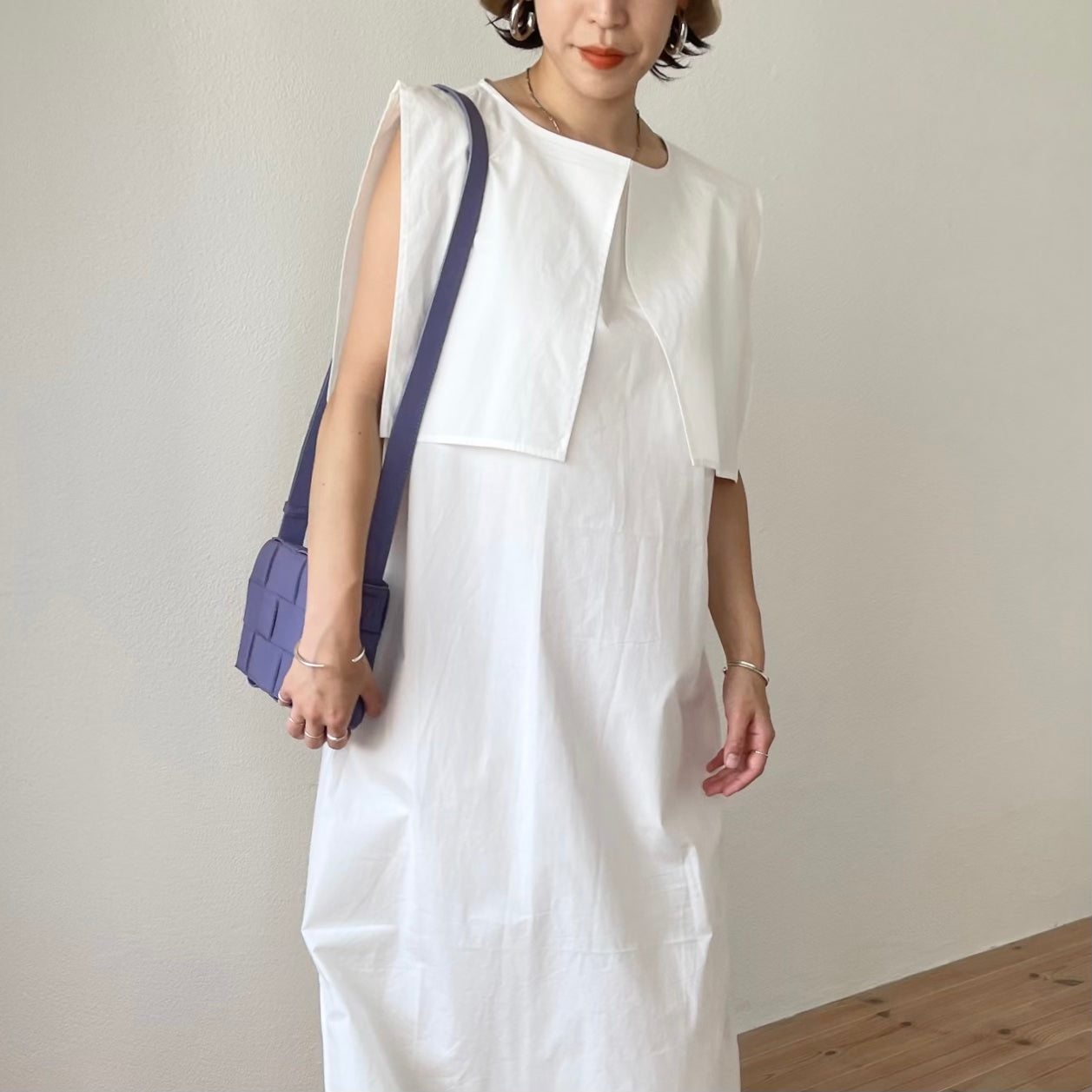 【SAMPLE】cape juicy one piece / white