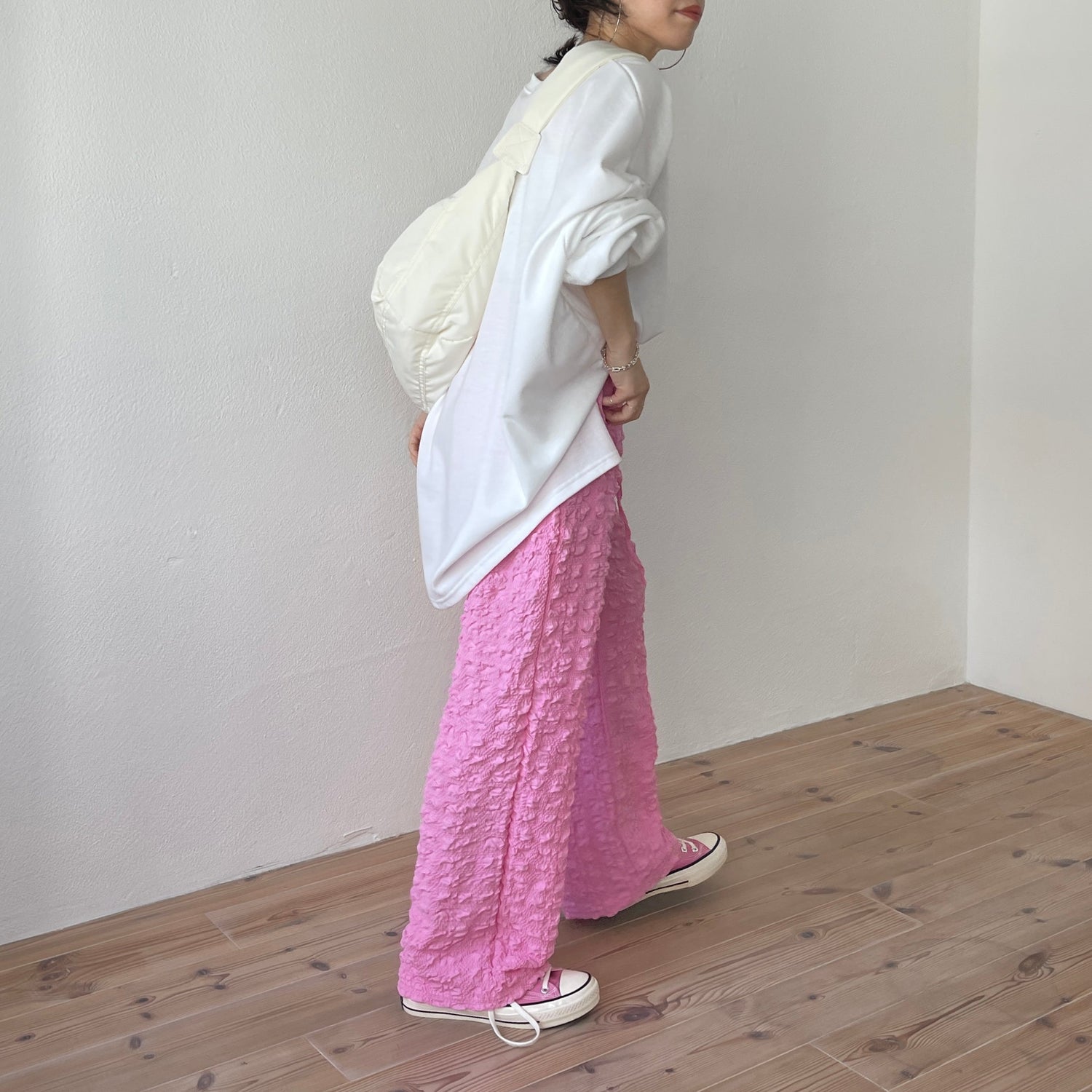 【SAMPLE】(セットで着て欲しい)non non iron pants / pink