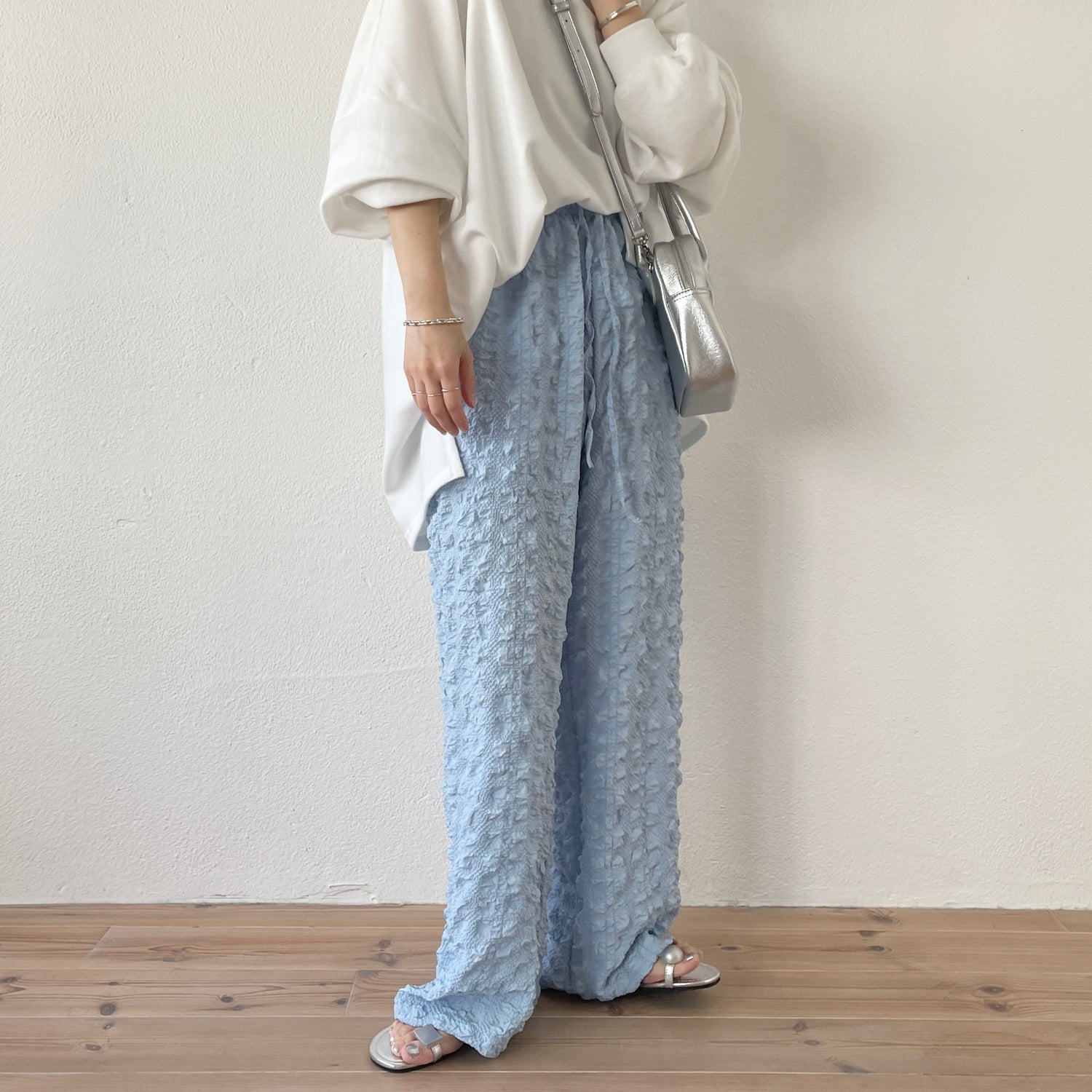 【SAMPLE】(セットで着て欲しい)non non iron pants / sky blue