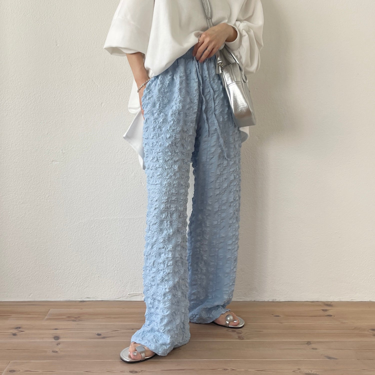 【SAMPLE】(セットで着て欲しい)non non iron pants / sky blue
