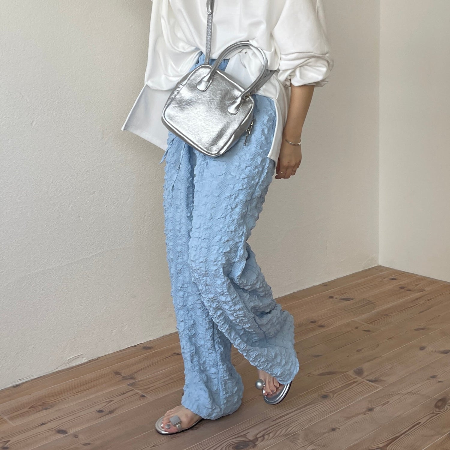 【SAMPLE】(セットで着て欲しい)non non iron pants / sky blue